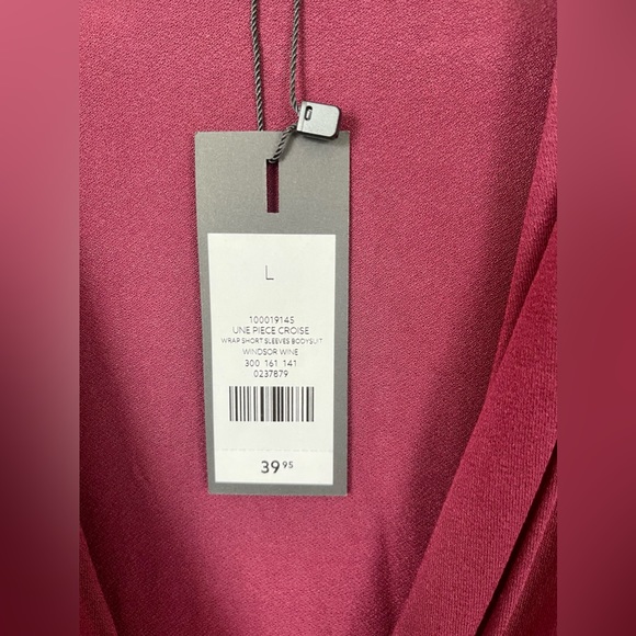 NWT Dynamite Short Sleeve Wrap Body Suit - Picture 2 of 4